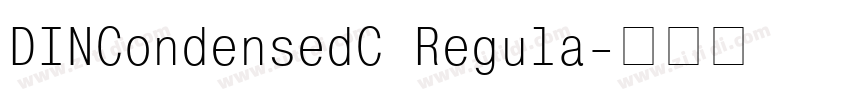 DINCondensedC Regula字体转换
